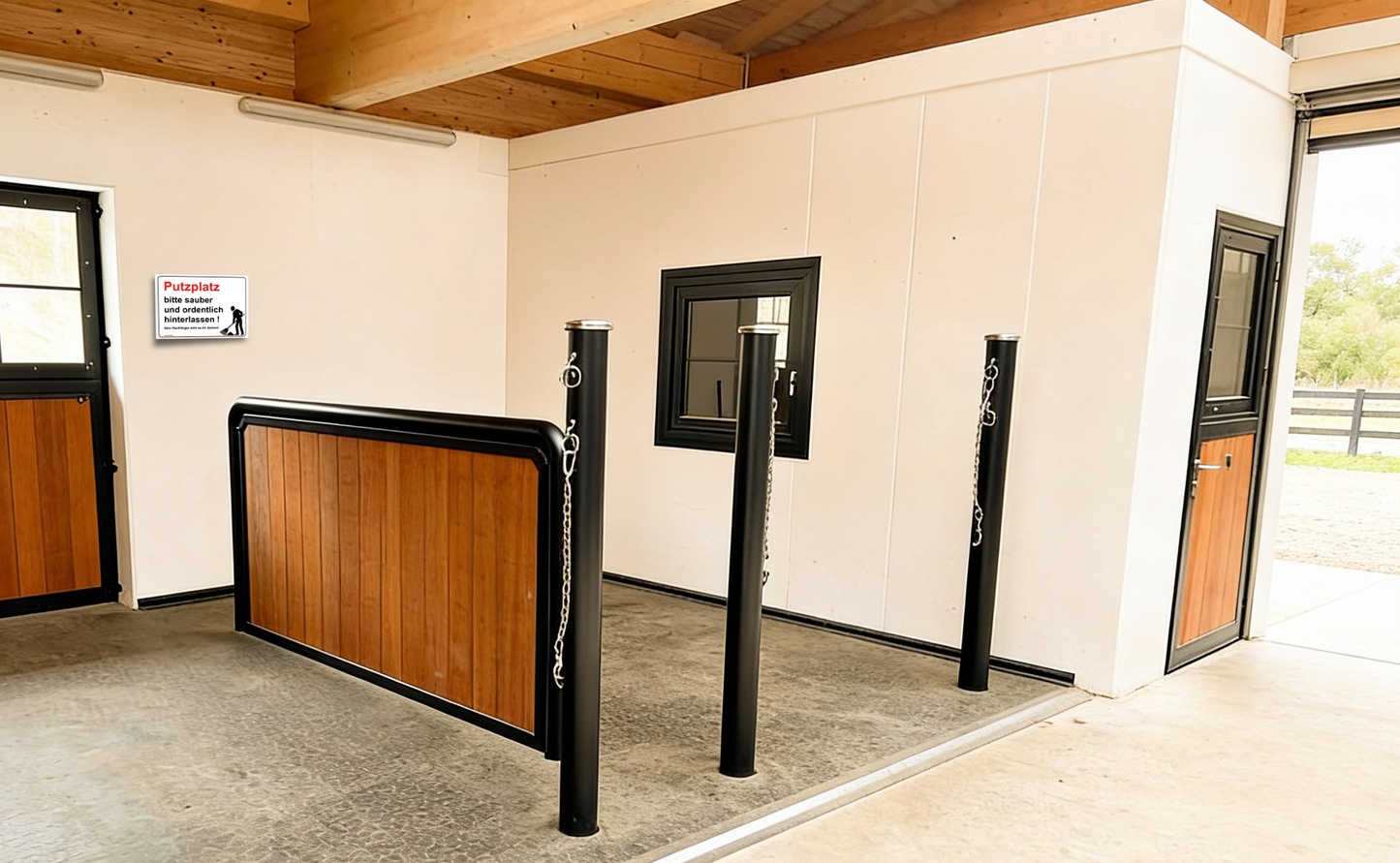 Stallschild: Putzplatz bitte sauber hinterlassen