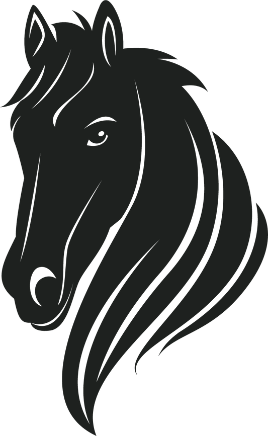 Aufkleber Pferdeanhänger - Pferdekopf