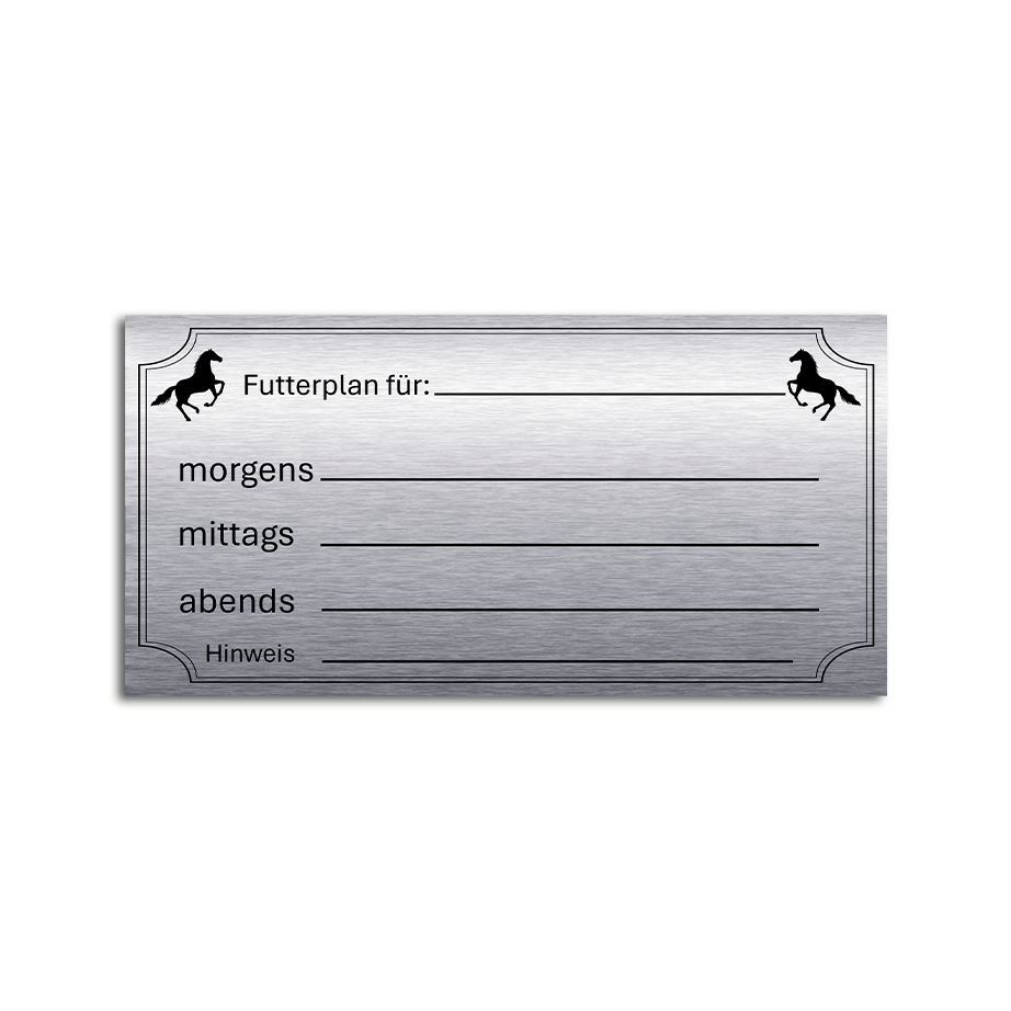 Futterplan simple  Alu Dibond  klein