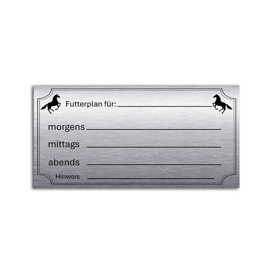 Futterplan simple  Alu Dibond  klein